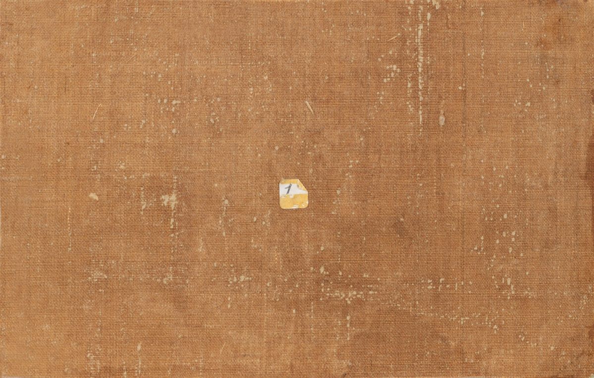 Giuseppe Haimann - Casa colonica, olio su tela non intelaiata