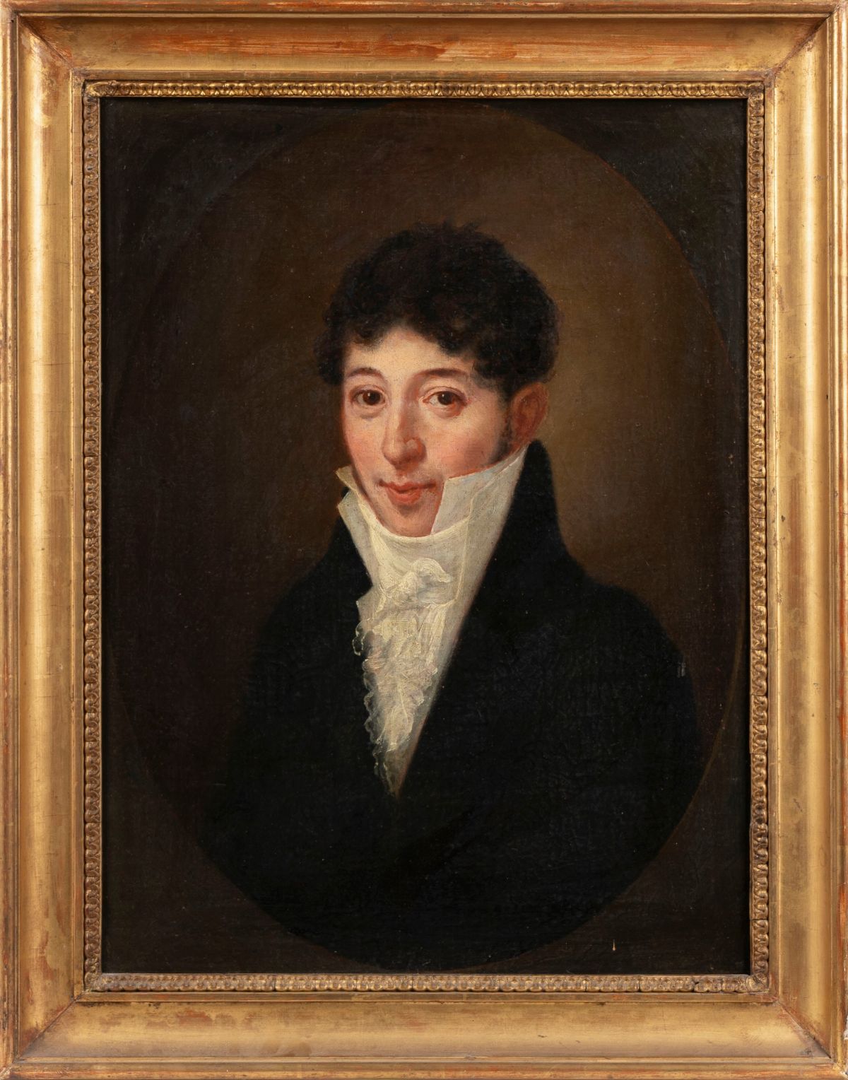 Scuola Italiana del XIX Secolo - Anonimo, Ritratto di giovane uomo elegante, olio su tela