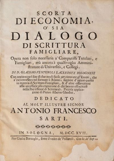Scorta di Economia, o Sia Dialogo di Scrittura Famigliare, Opera Non Solo Necessaria a' Computist...
