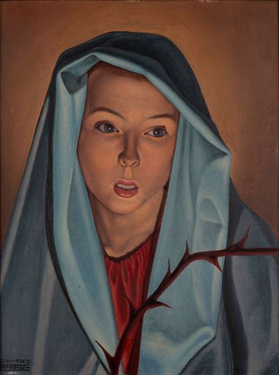 La Madonnina del dolore, olio su tavola
