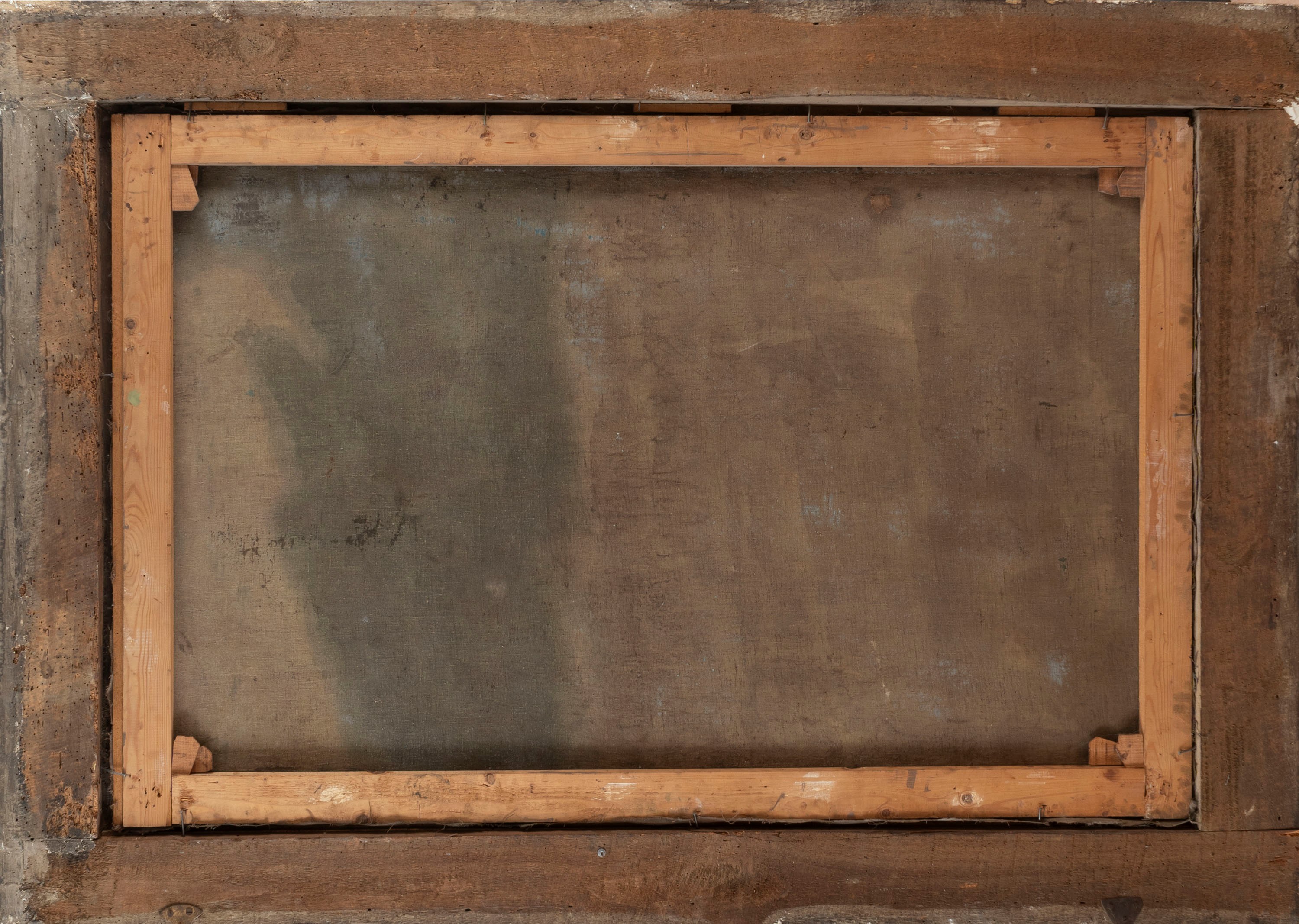 Paesaggio con corteo di cavalieri e marina sullo sfondo