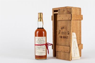 Macallan, Red Ribbon 1950, whisky in bottiglia