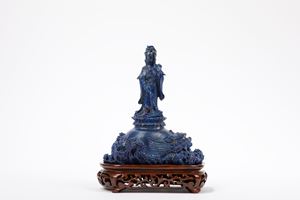 A lapis figure, China, 20th century.