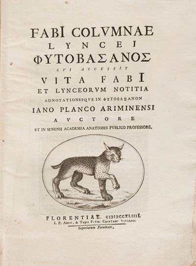 Lyncei Phytobasanos Cui Accessit Vita Fabi Et Lynceorum Notitia Adnotationesque in Phytobasanon I...