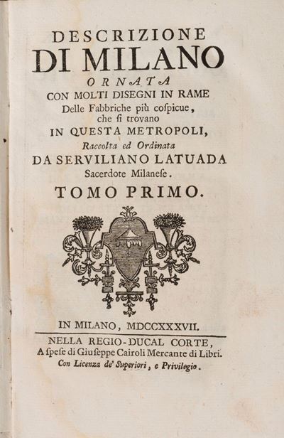 Descrizione di Milano Ornata con Molti Disegni in Rame delle Fabbriche Più Cospicue, che Si Trova...