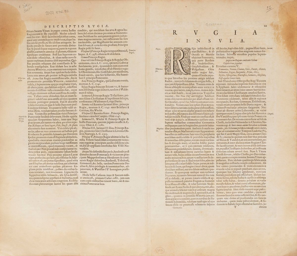 Rugiae Insula Ac Ducatus Accuratissime Descripta Ab E. Lubino.