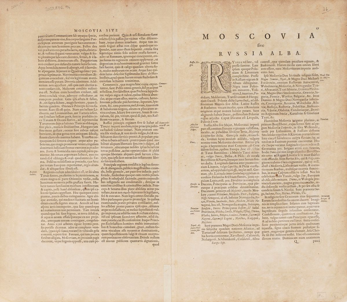 Tabulae Russiae Ex Autografo Quod Delineandum Curavit Foedor Filius Tzaris…