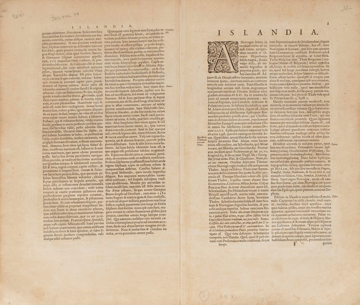 Willem Blaeu - Tabula Islandiae Auctore Geogio Carolo Flandro