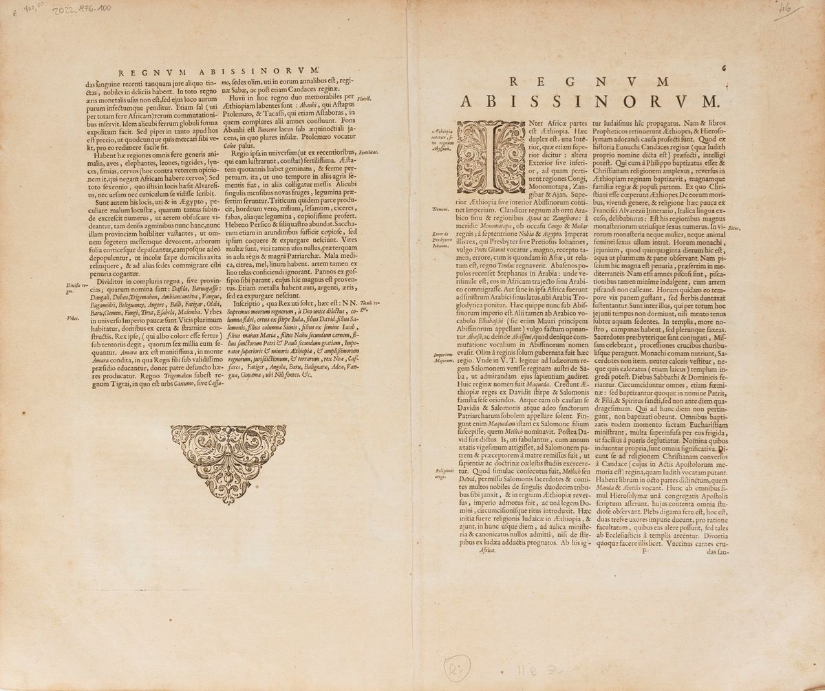 Aethiopia Superior Vel Interior Vulgo Abissinorum Sive Presbiteri Ioannis.