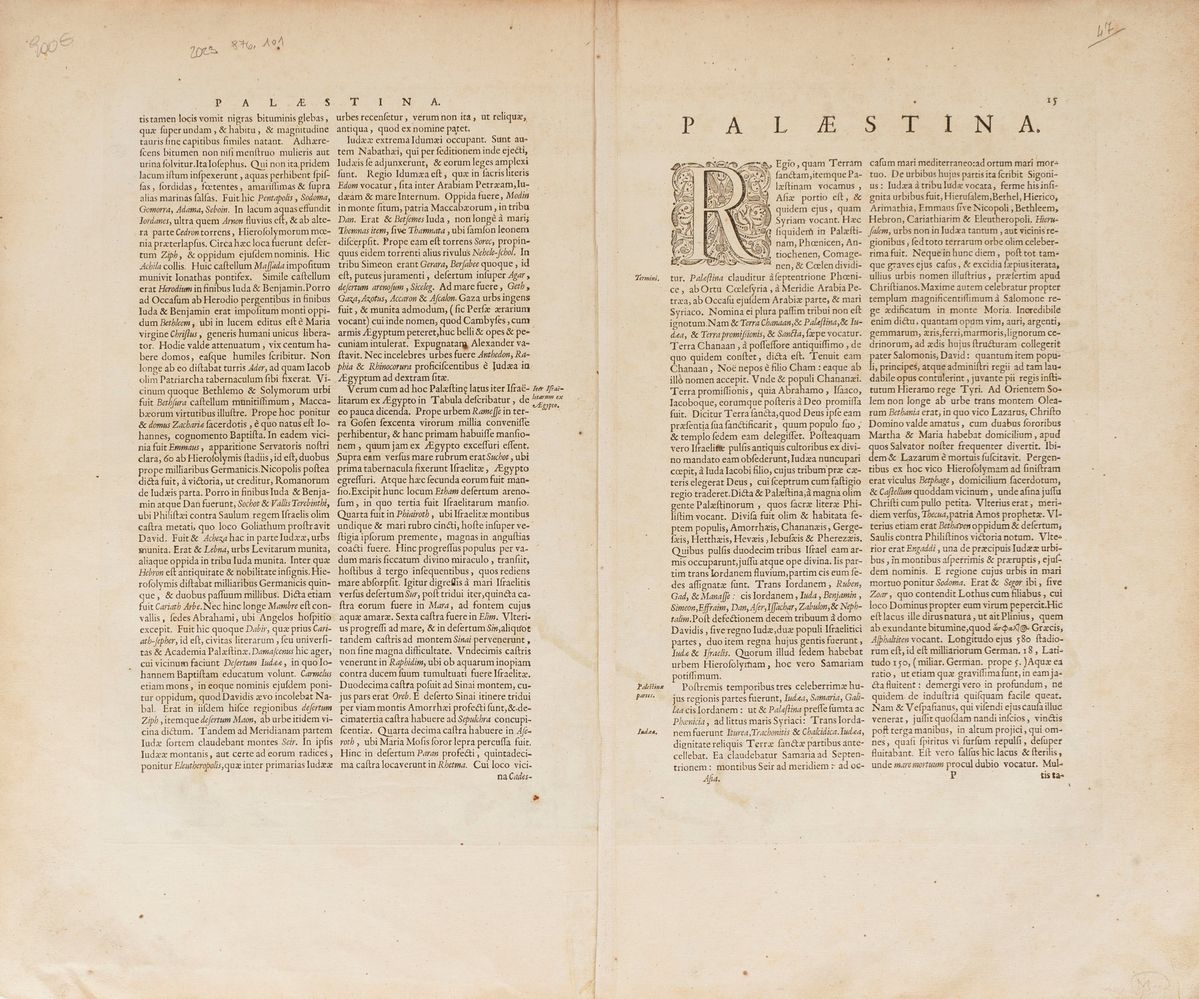 Terra Sancta Quae in Sacris Terra Promissionis Olim Palestinae.