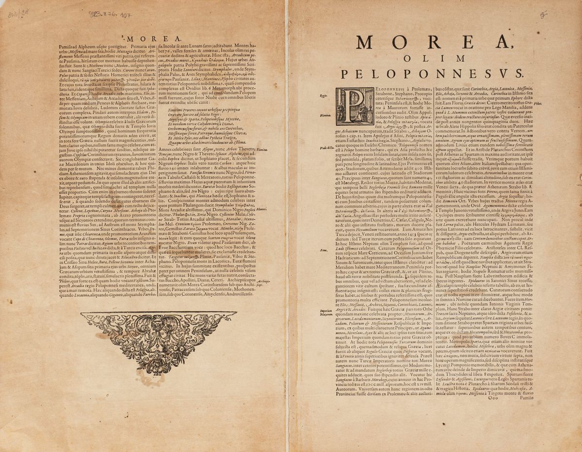 Gerardo Mercatore - Morea Olim Peloponnesus.