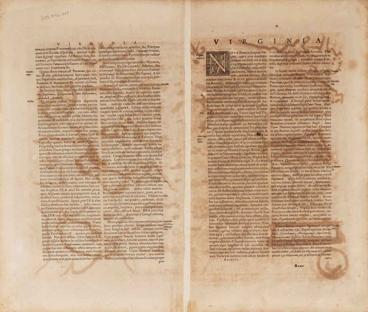 Henricus Hondius - Nova Virginiae Tabula