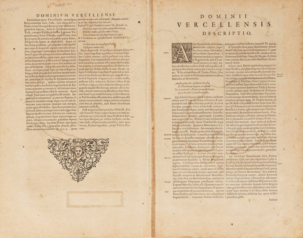 Johannes Janssonius - Signoria di Vercelli