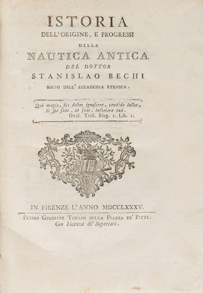 Istoria Dell'origine, e Progressi della Nautica Antica