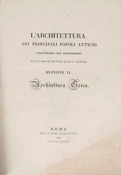 L'architettura dei Principali Popoli Antichi Sezione II. Architettura Greca