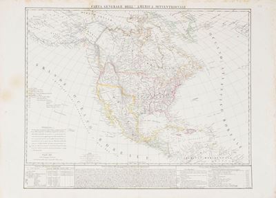 Carta Generale Dell'america Settentrionale.