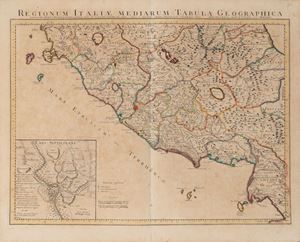 Regionum Italiae Mediarum Tabula Geographica.