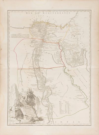 Carte De L’egypte Ancienne Et Moderne.