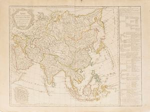 Asia divided into its proncipaux etats.