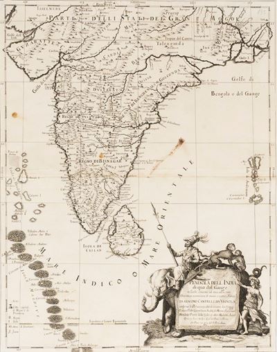 Penisola Dell'india di Qua dal Gange Et Isole Intorno Ad Essa Adiacenti Descritta, Et Accresciuta...
