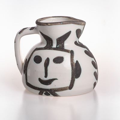 Pichet Tête Carrée, terracotta policroma smaltata, h. cm 12,5, 1953
