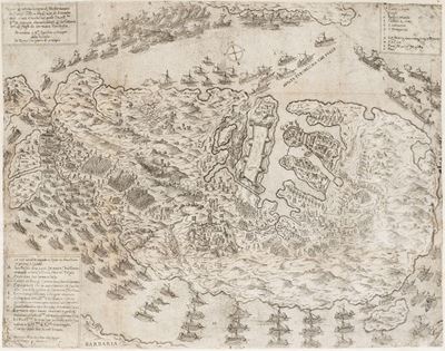 Nuovo Et Ultimo Disegno di Malta Havuto da Li Avisi De Li XIV Et XIX di Settembre Dove Si Vede il...