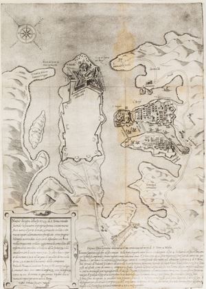 Nuovo dissegno della fortezza di S. Ermo ritratto secondo la sua vera et propria forma…. Palumbi Novarien curabant.