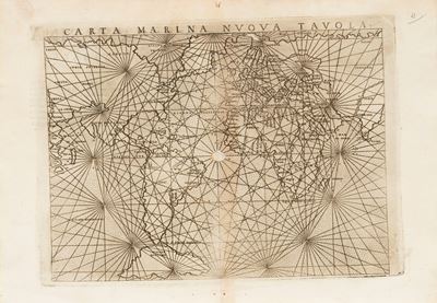 Ruscelli, Girolamo e Tolomeo, Claudio - Carta marina Nuova Tavola, Incisione su rame, 1561