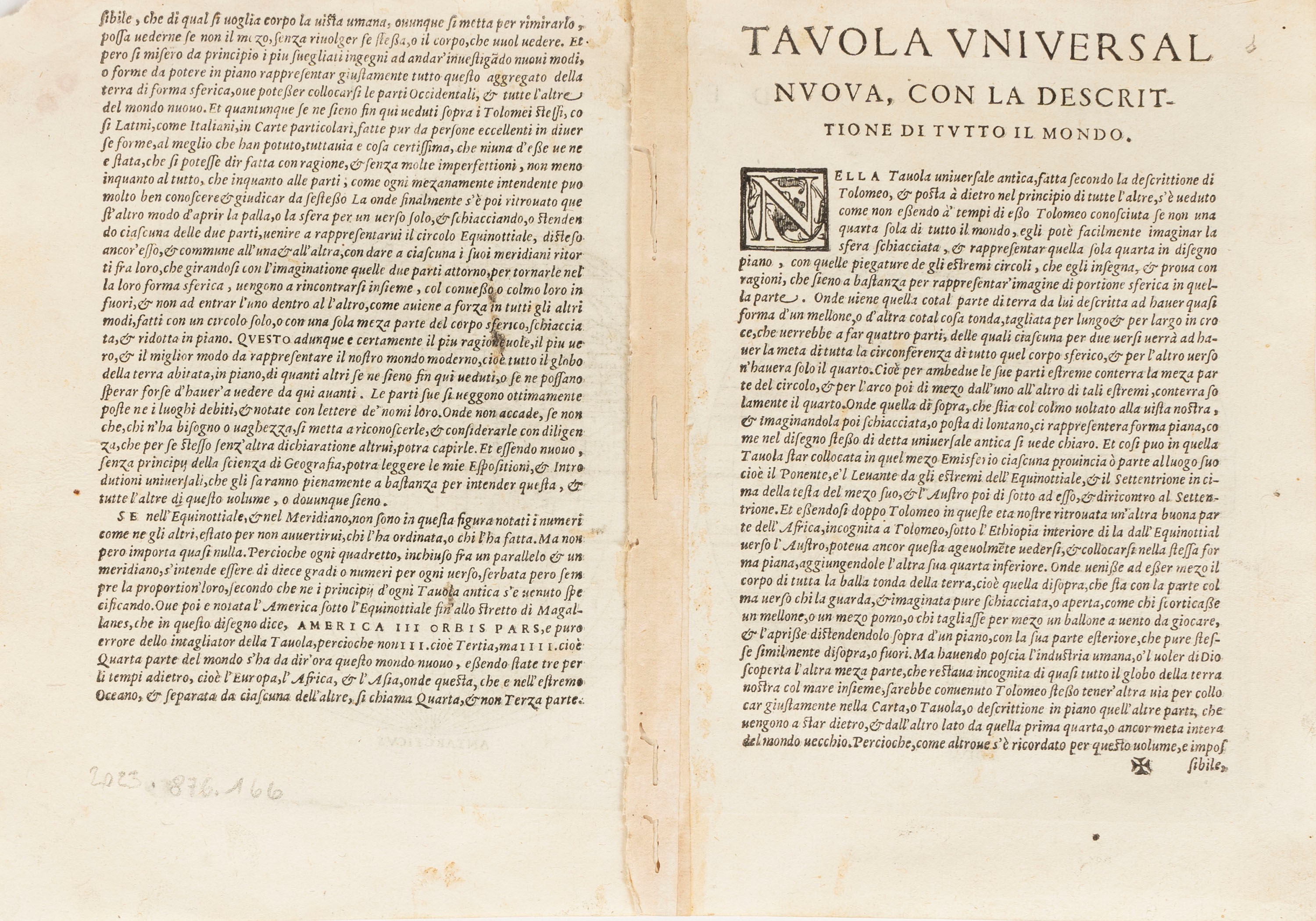 Ruscelli, Girolamo - Tolomeo, Claudio - Ruscelli, Orbis Descriptio: Incisione su rame, Venezia 15...
