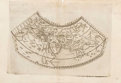 Ruscelli, Ptolomaei cognita, incisione su rame del 1561