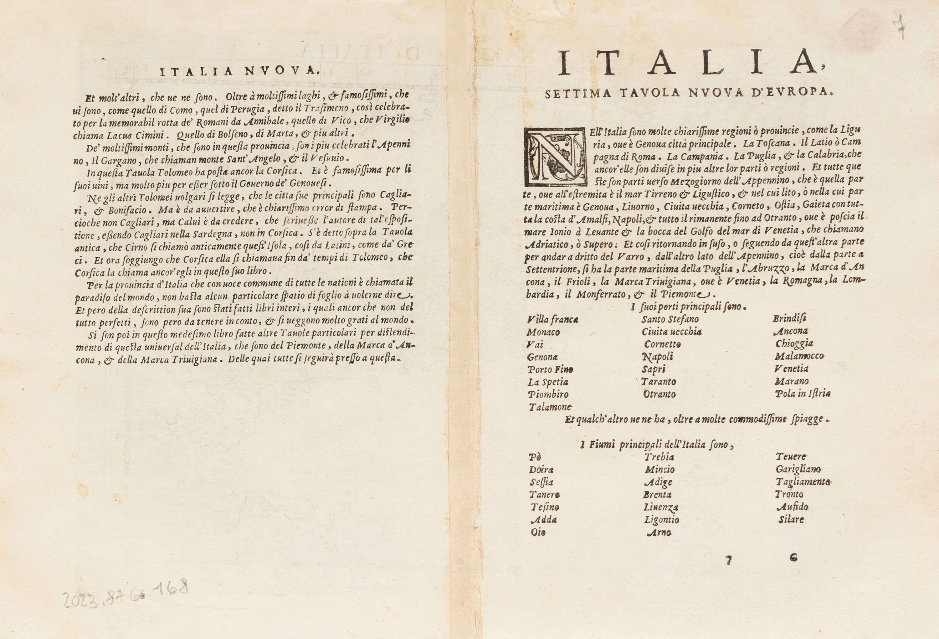 Ruscelli, Girolamo - Tolomeo, Claudio - Ruscelli, Girolamo e Tolomeo, Claudio - Tabula nuova d’It...