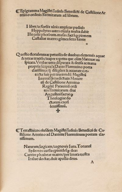 Questio Florulenta Ac Perutilis De Duobus Elementis Aquae & Terrae Tractans ... Diligenter & Accu...