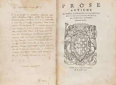 Prose Antiche di Dante, Petrarcha, Et Boccaccio