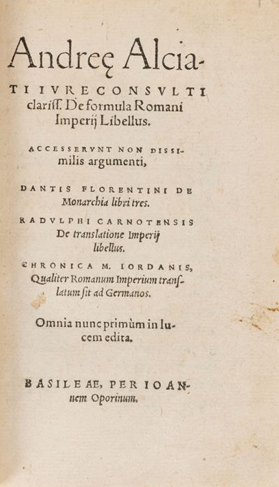 De Formula Romani Imperi - De Monarchia