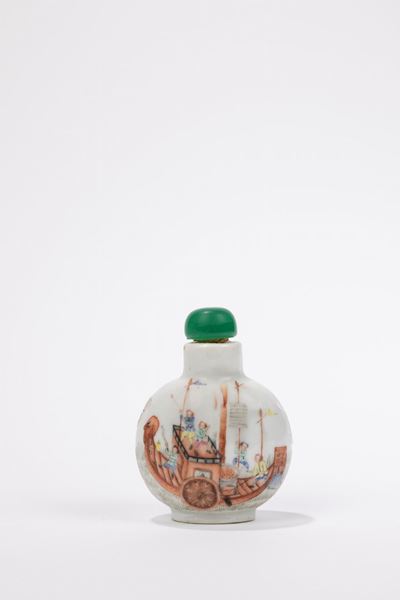 Cina, Dinastia Qing, Bottiglia da fumo in porcellana Famiglia Rosa