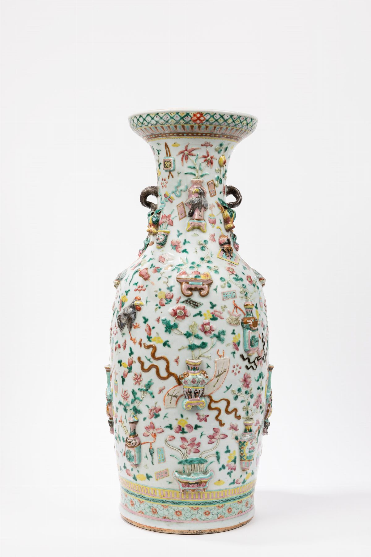 Vaso in porcellana, Famiglia Rosa, Cina, dinastia Qing, XIX secolo
