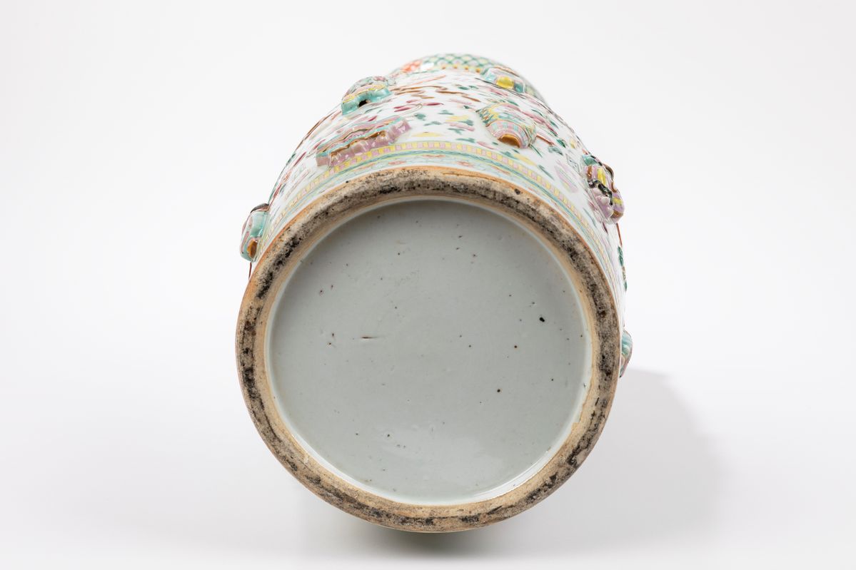 Vaso in porcellana, Famiglia Rosa, Cina, dinastia Qing, XIX secolo