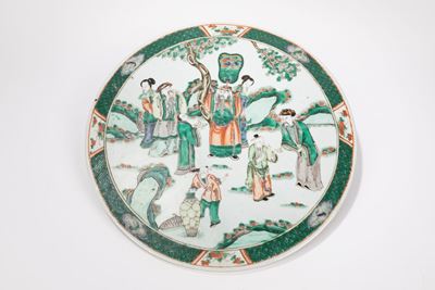 Placchetta in porcellana, Cina, Dinastia Qing, secolo XIX