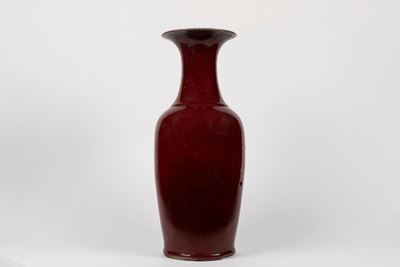 Vaso in porcellana monocroma, Cina, dinastia Qing, XIX secolo