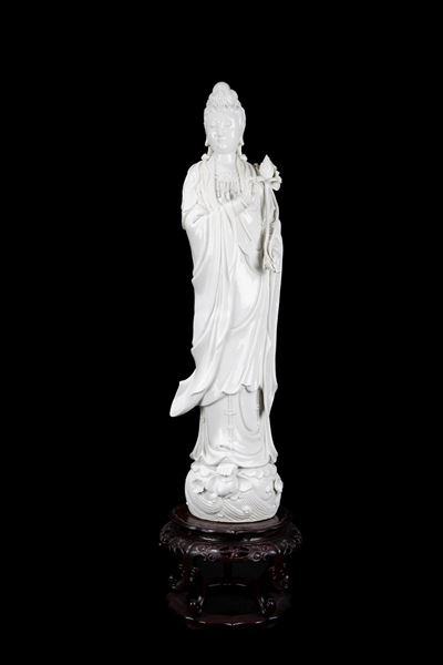 Grande Guanyin, Porcellana Blanc de Chine, Cina, XX secolo