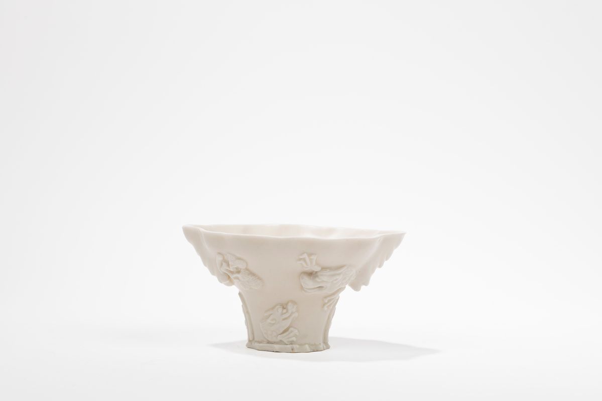 Coppa in porcellana bianca cinese, Kangxi (1661-1722)