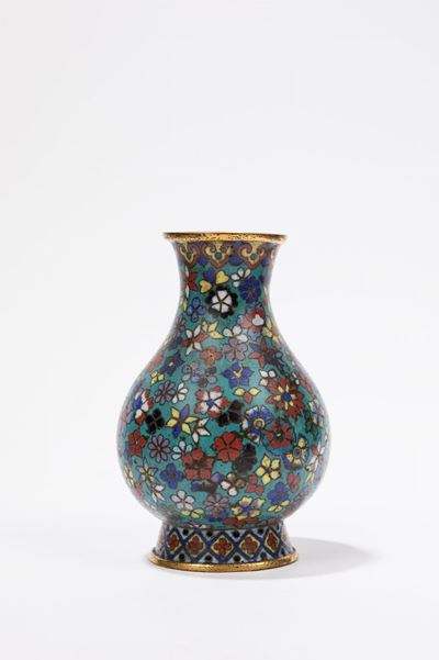Vaso in cloisonné, Cina, dinastia Qing, XVIII / XIX secolo