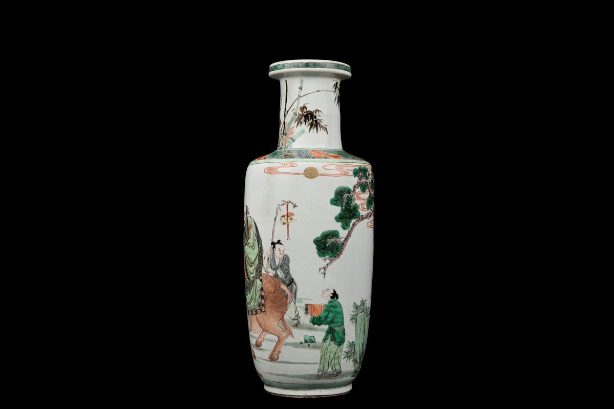 Vaso in porcellana Famiglia Verde, Cina, periodo Kangxi (1661-1722)