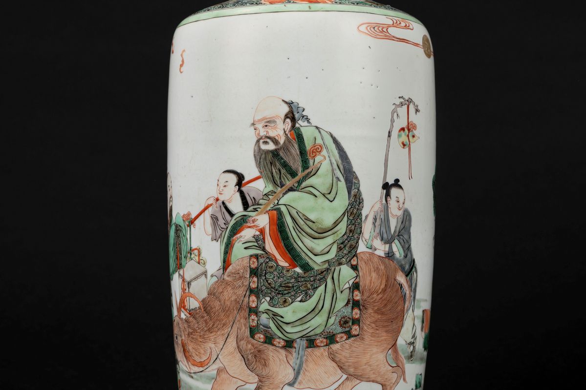 Vaso in porcellana Famiglia Verde, Cina, periodo Kangxi (1661-1722)