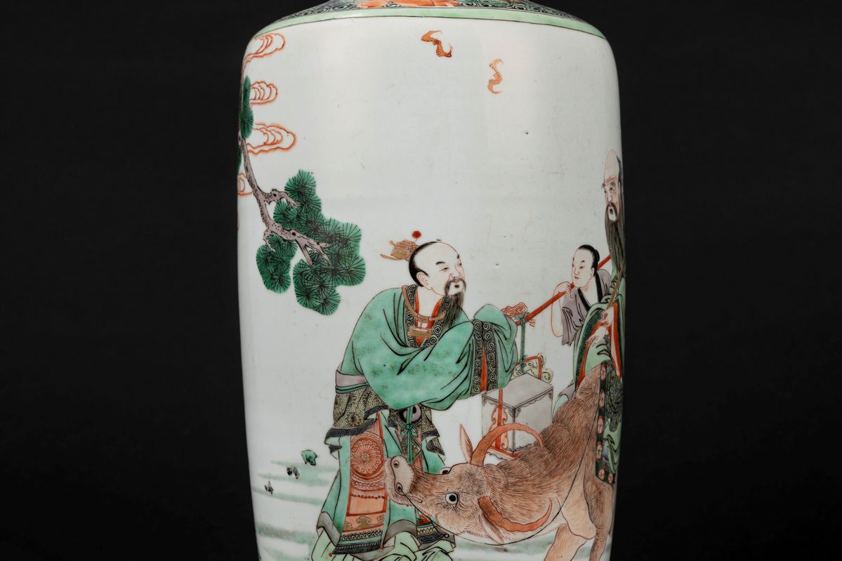 Vaso in porcellana Famiglia Verde, Cina, periodo Kangxi (1661-1722)