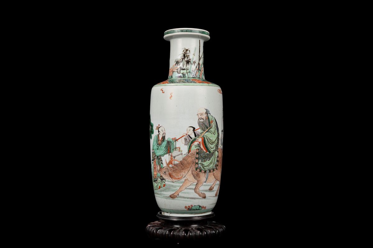 Vaso in porcellana Famiglia Verde, Cina, periodo Kangxi (1661-1722)