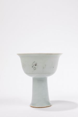 A COPPER RED PORCELAIN STEM CUP
