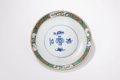 Piatto in porcellana, Famiglia Verde, Cina, periodo Kangxi