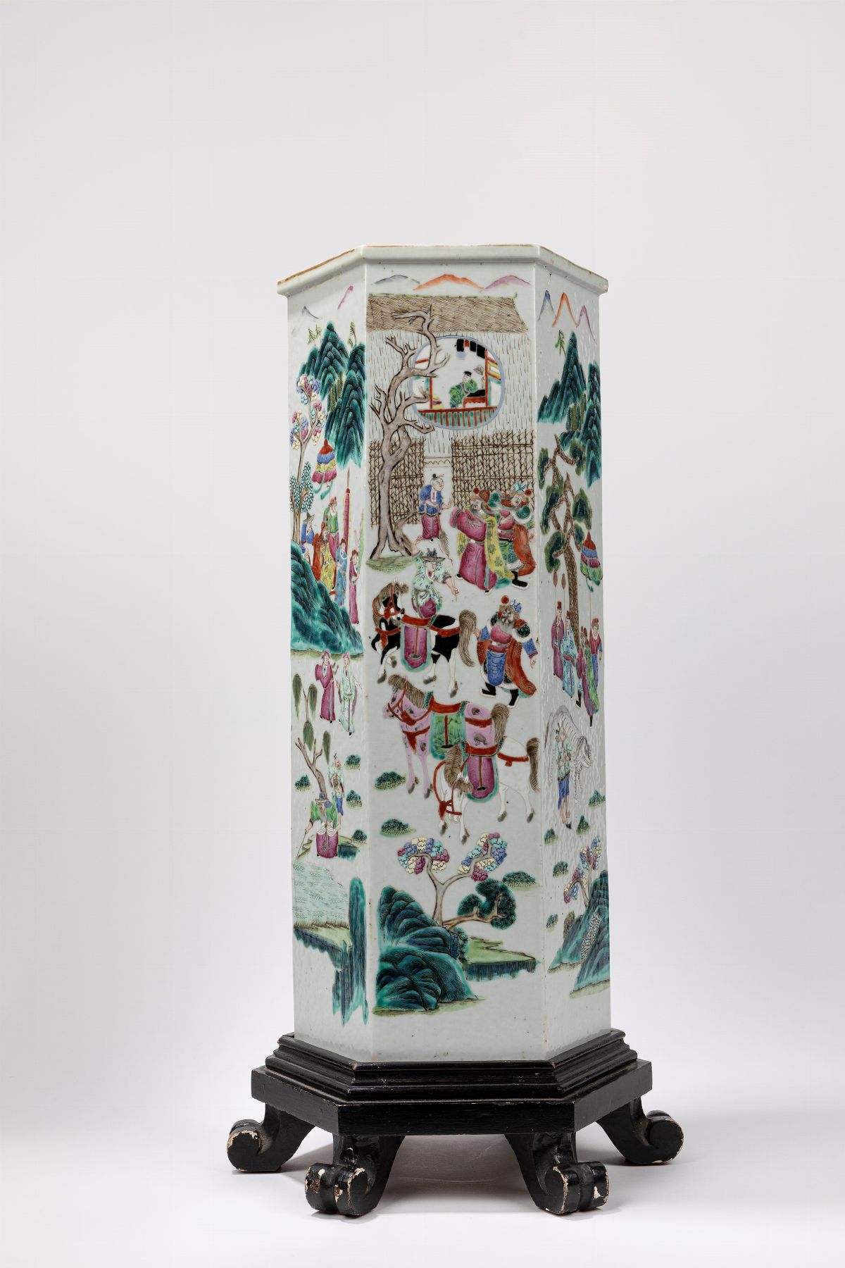 Vaso in porcellana Famiglia Rosa, Cina, dinastia Qing, fine XIX secolo