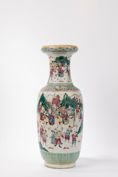 Vaso in Porcellana Famiglia Rosa, Cina, Dinastia Qing, Fine Secolo XIX